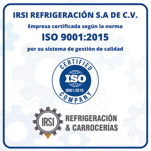 contamos con la certificacion de ISO 9001:2015